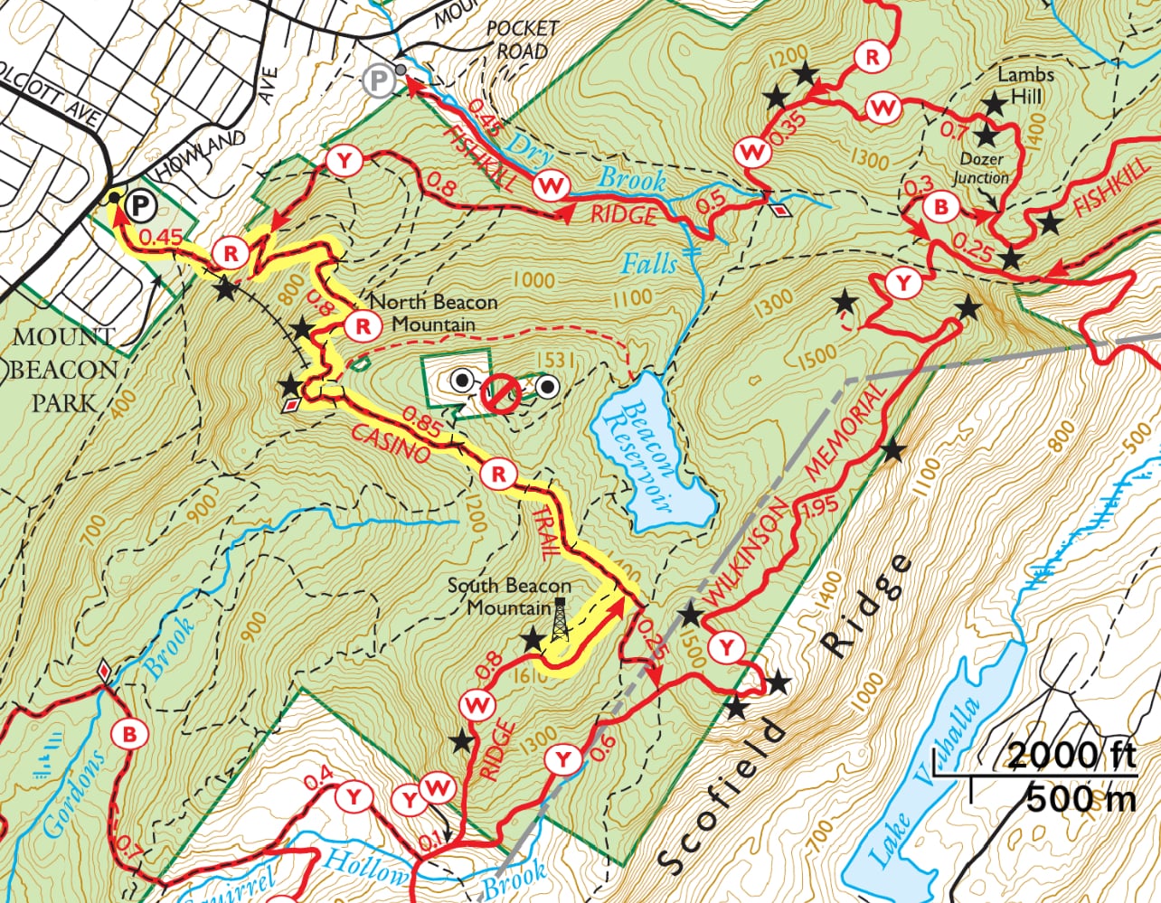 Beacon Fire Tower trail map