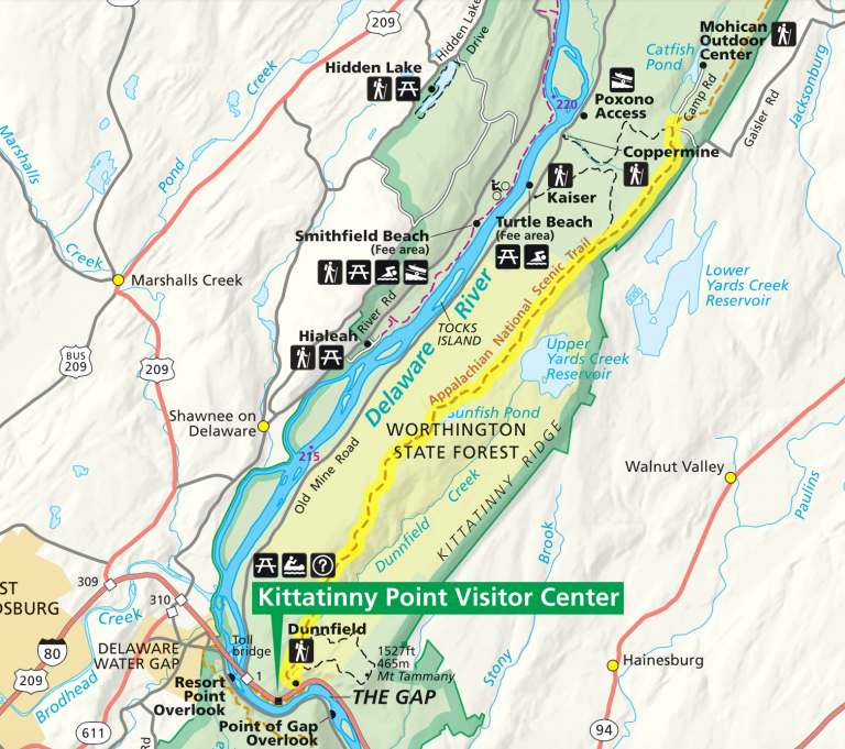 Appalachian Trail Delaware Water - Camp Rd To Dunnfield Creek DWG 768x681