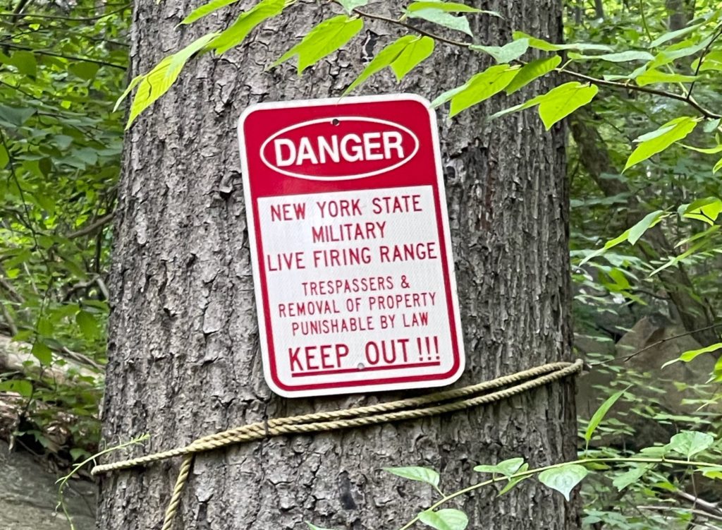 Camp Smith Trail warning sign