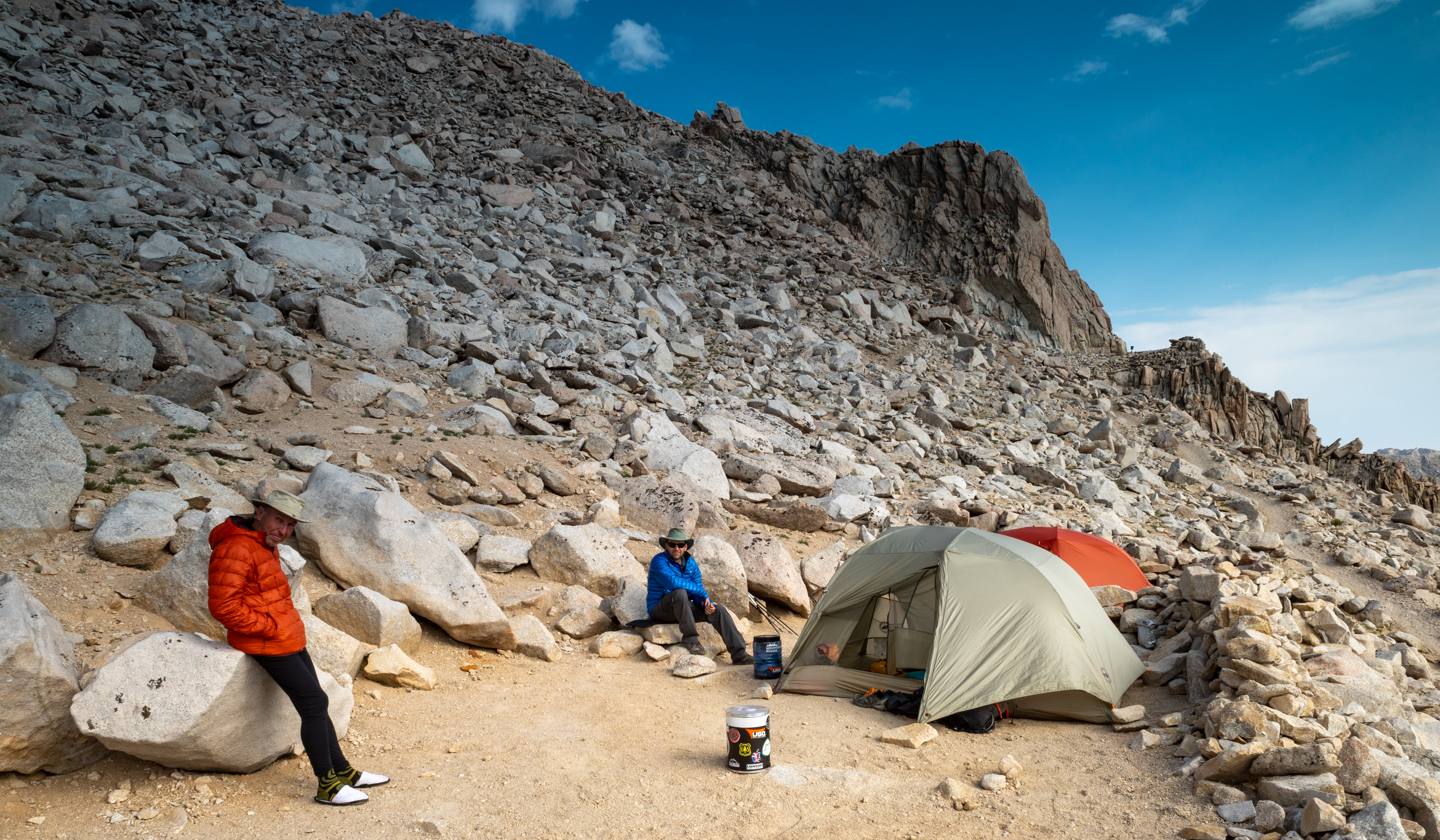 Dazzle campsite on Mt. Whitney