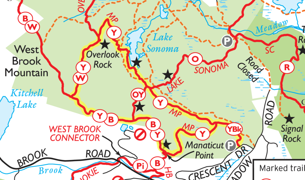 Manaticut Point Trail map