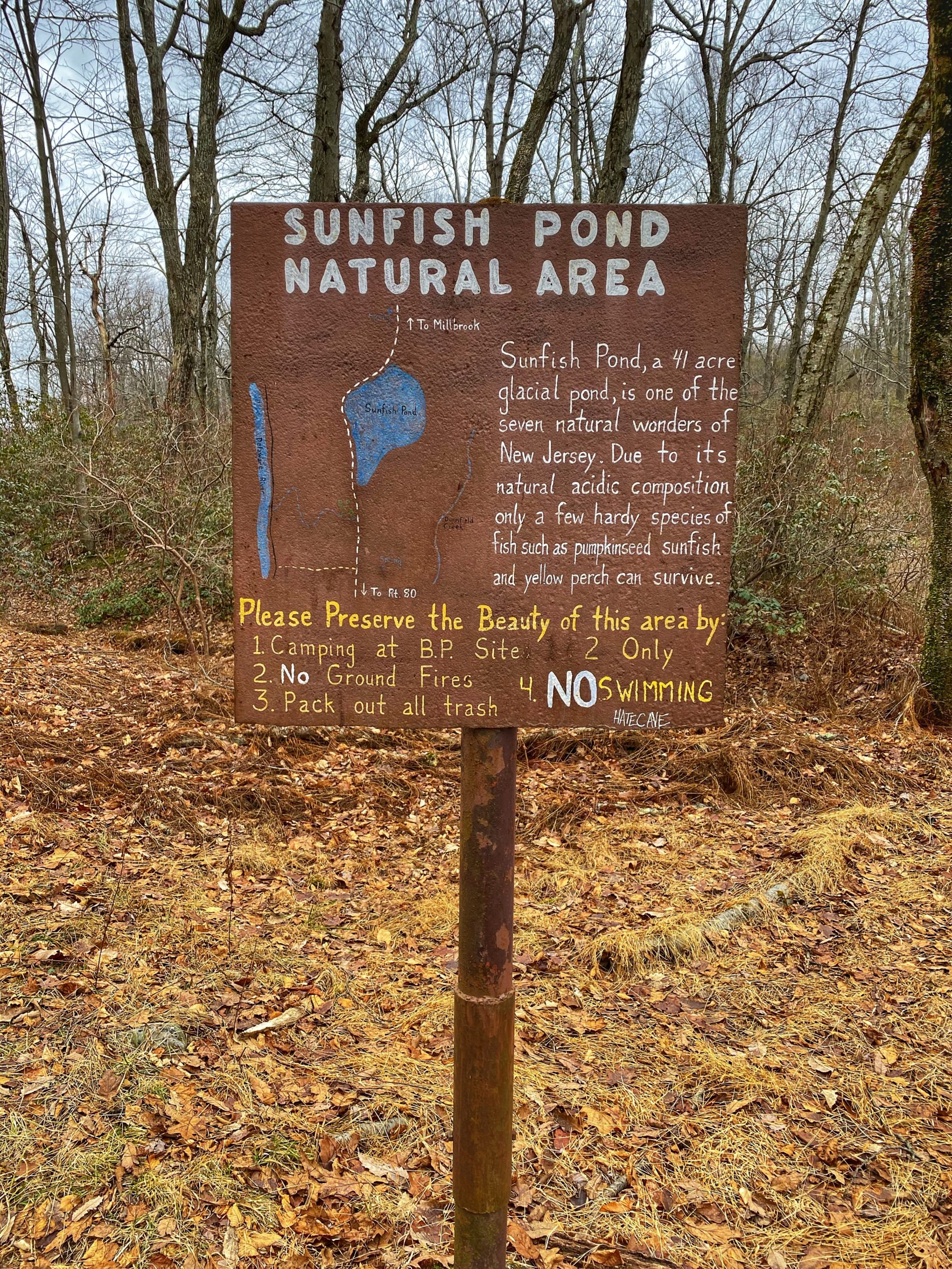Sunfish Pond Sign